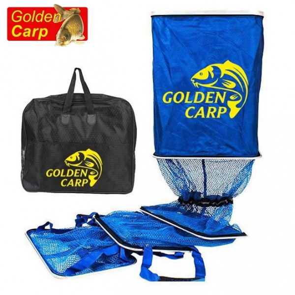 Живарник Golden Carp квадратен с гумирана мрежа, колче и чанта 2.00 м - 2.50 м - 3.00 м
