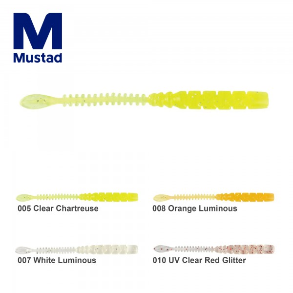 Силиконов червей MUSTAD Beaver Tail Micro Finesse Bait AJW-BVM 6.4см (12бр.)