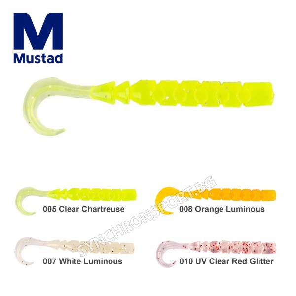 Силиконов червей MUSTAD Curly Tail Micro Finesse Bait AJW-CTM 6.4см (12бр.)