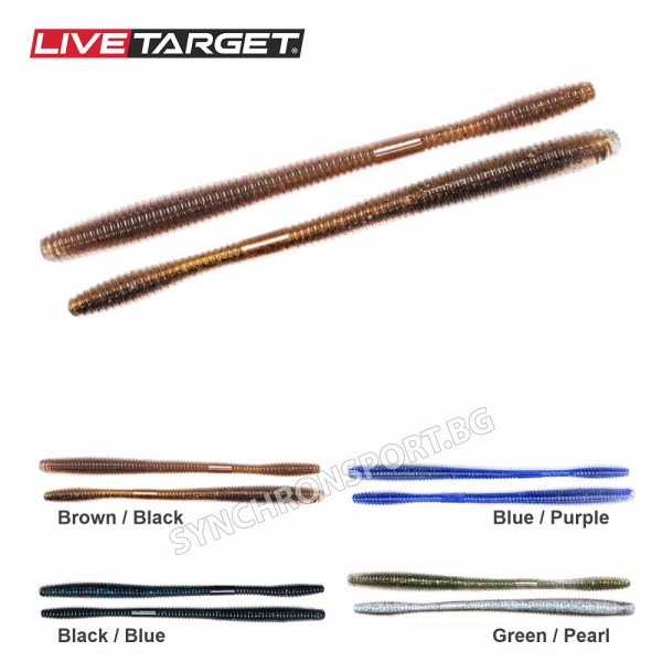 Силиконов червей LIVETARGET STWRM Straight Tail Worm 14см