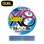 Плетено влакно Duel Hardcore SUPER X8 300m Multicolor 8-нишково Плетено влакно Duel Hardcore SUPER X8 300m Multicolor 8-нишково