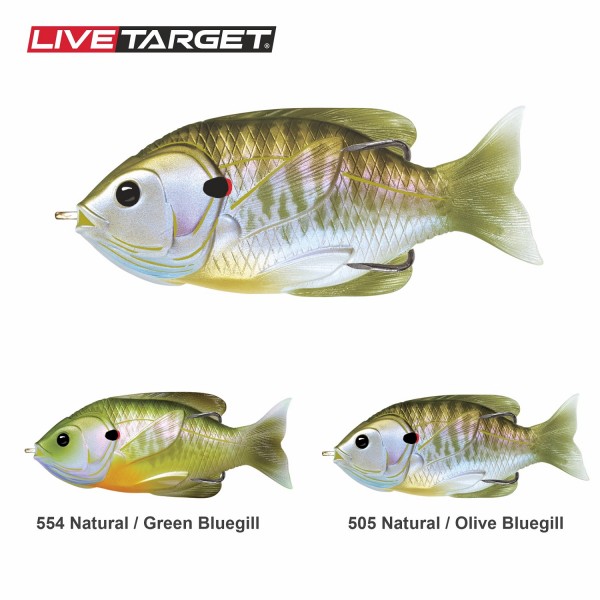 Силиконова рибка LiveTarget Sunfish Hollow Body, 12g, 75mm
