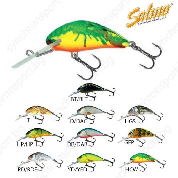 Воблер Salmo H5S BT - Hornet Sinking Deep Runner - Цвят: T