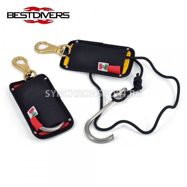 Кука за рифове Best Divers Reef Hook, единична с калъф