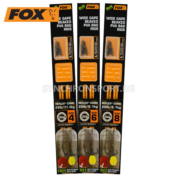 Монтаж FOX Edges Wide Gape Beaked PVA Rig 20lb