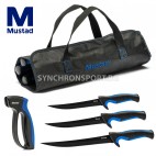 Комплект Mustad MT096 ножове 3 броя с точило Комплект Mustad MT096 ножове 3 броя с точило