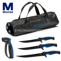 Комплект Mustad MT096 ножове 3 броя с точило