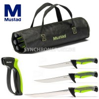 Комплект Mustad MT102 Premium Knife Kit, ножове 3 броя с точило