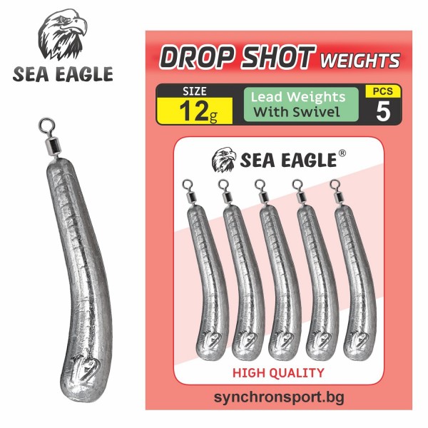 Тежести Sea Eagle за Drop Shot, Banana с вирбел, 5бр.