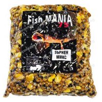 Зърнен Микс Fishmania 75 - Царевица, Жито и Коноп (1 кг)